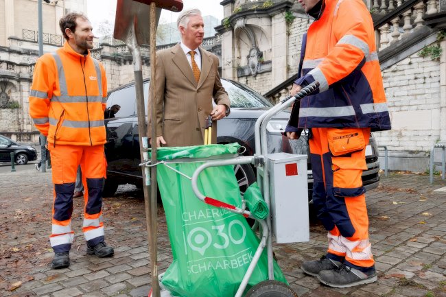 Kral Filip Schaarbeek’te çöp yığınlarını inceledi: “Temizlik, toplumsal saygının ölçüsüdür”