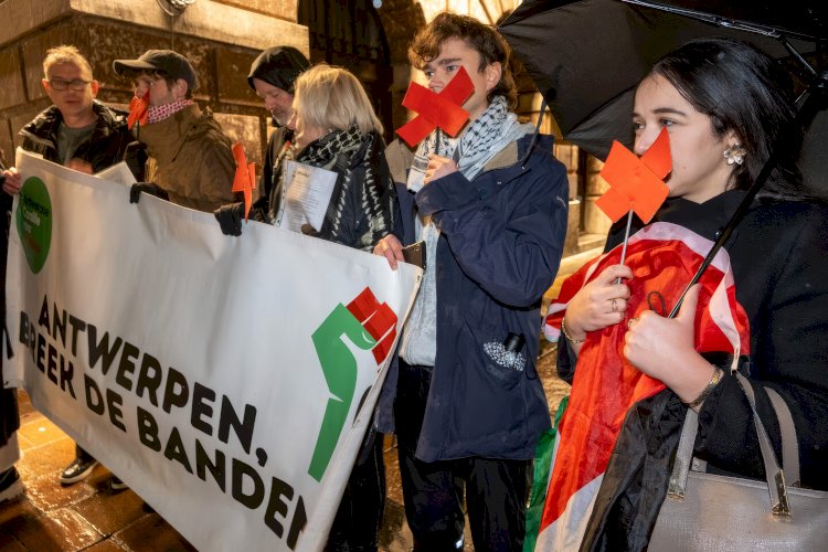 Antwerp’te Filistin dayanışma eylemi: “Gösteri hakkımız kısıtlanıyor”