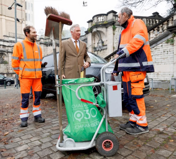 Kral Filip Schaarbeek’te çöp yığınlarını inceledi: “Temizlik, toplumsal saygının ölçüsüdür”