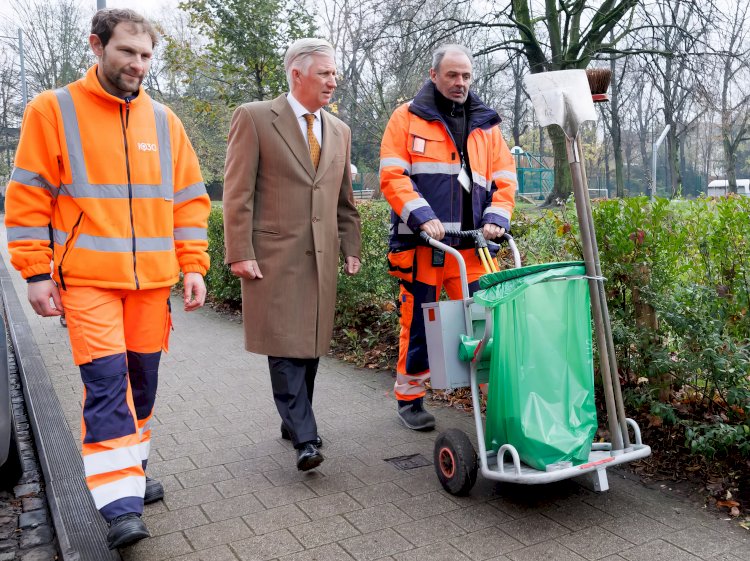 Kral Filip Schaarbeek’te çöp yığınlarını inceledi: “Temizlik, toplumsal saygının ölçüsüdür”