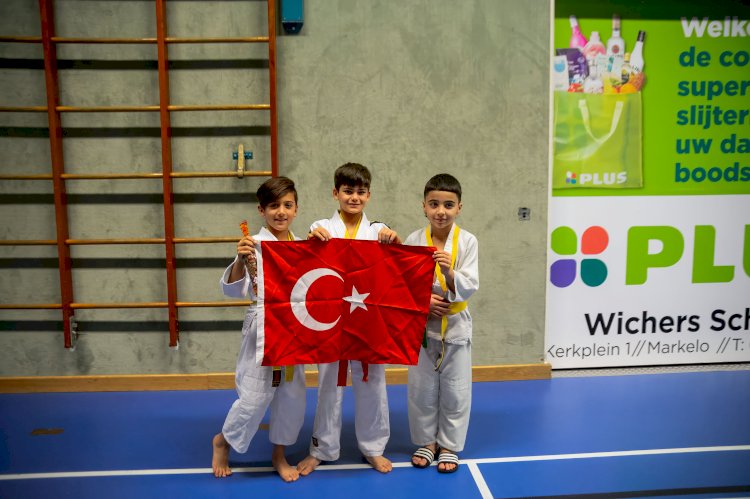 Minik judocu Abdülhakim Yağar Hollanda’da altın fırtınası estirdi: 4 ippon’la Markelo’yu fethetti